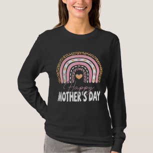 Gelukkige Moederdag regenboog Vaderdag voor moeder T-shirt