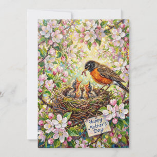 Gelukkige Moederdag Robin Card Kaart