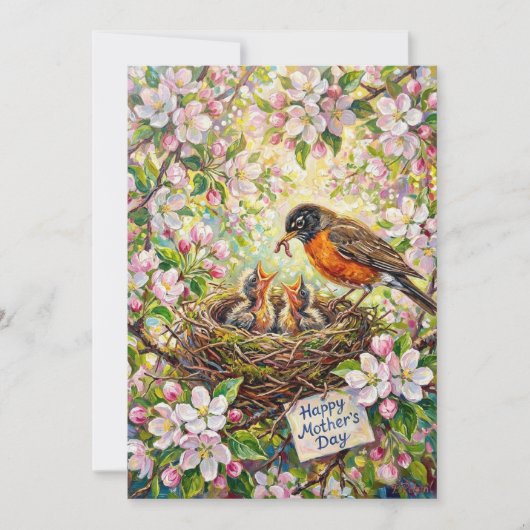 Gelukkige Moederdag Robin Card Kaart (Voorkant)