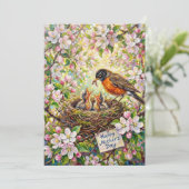 Gelukkige Moederdag Robin Card Kaart (Staand voorkant)