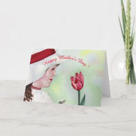 GELUKKIGE MOEDERDAG RODE TULP KAART
