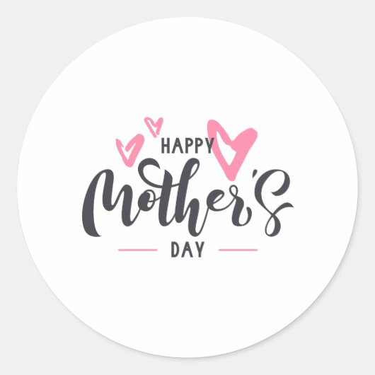 Gelukkige Moederdag Ronde Sticker (Voorkant)