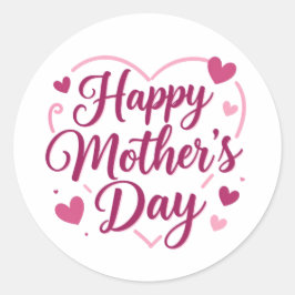 Gelukkige Moederdag Ronde Sticker