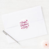 Gelukkige Moederdag Ronde Sticker (Envelop)