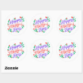 Gelukkige moederdag ronde sticker (Vel)