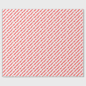 Gelukkige Moederdag Rood op Wit Inpakpapier (Vlak)