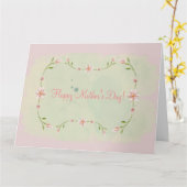 GELUKKIGE MOEDERDAG (ROZE) KAART (Gele Bloem)