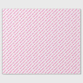 Gelukkige Moederdag Roze op Witte Inpakpapier (Vlak)