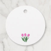 Gelukkige Moederdag Roze Tulpen Bedankjes Labels (Achterkant)