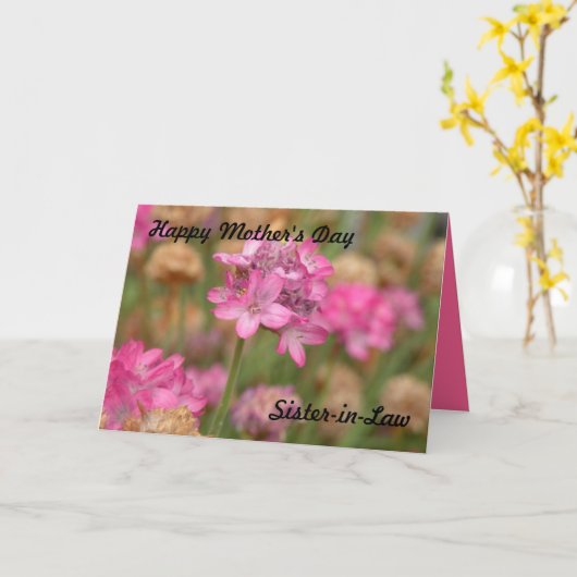 Gelukkige Moederdag schoonzus Kaart (Gele Bloem)