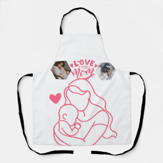 Gelukkige Moederdag. Schort cadeau voor je mammie