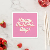 Gelukkige Moederdag Servetten Roze (Insitu)