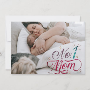 Gelukkige Moederdag simpele zoete moeder en baby f Feestdagenkaart