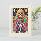Gelukkige Moederdag Skelet De Moeder Tarot Kaart (Staand voorkant)
