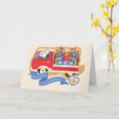 Gelukkige Moederdag | Snoopy Delivery Kaart (Gele Bloem)