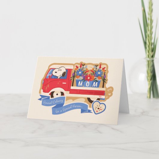 Gelukkige Moederdag | Snoopy Delivery Kaart (Voorkant)