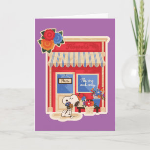 Gelukkige Moederdag   Snoopy Moeder Bloemenwinkel Kaart