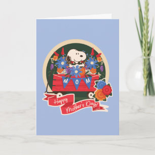 Gelukkige Moederdag   Snoopy Moeder Wimpel Kaart