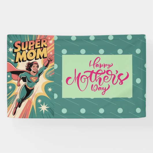 Gelukkige moederdag spandoek (Horizontaal)