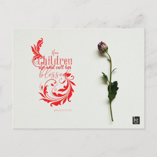 Gelukkige Moederdag (Spreuken 31:28-31) Briefkaart (Voorkant)