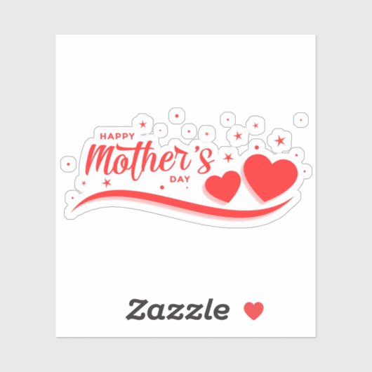 Gelukkige Moederdag sticker (Vel)