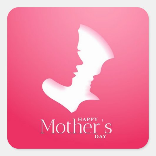 Gelukkige Moederdag Sticker (Voorkant)