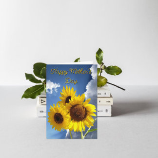 Gelukkige Moederdag Sunflower Trio Citaat Feestdagen Kaart