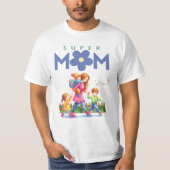 Gelukkige moederdag - Super mam T-shirt (Voorkant)