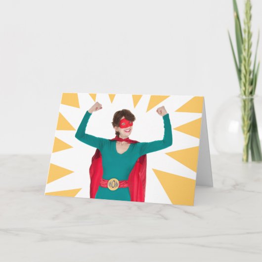 Gelukkige Moederdag Superheld Humor  Kaart (Voorkant)
