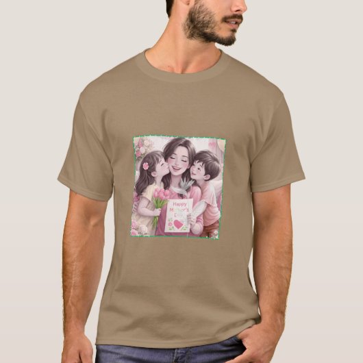 GELUKKIGE MOEDERDAG T-SHIRT (Voorkant)