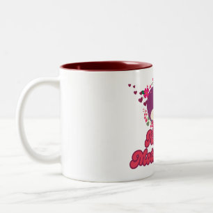Gelukkige moederdag Trendy Design Tweekleurige Koffiemok