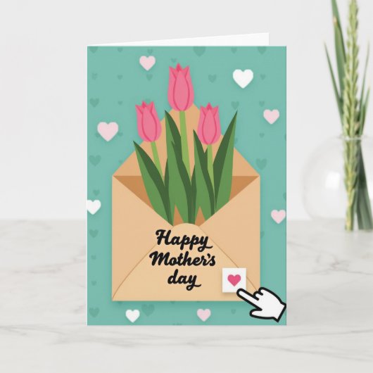 Gelukkige Moederdag Tulp Kunstkaart Kaart (Voorkant)