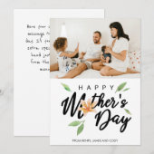 Gelukkige Moederdag Typografie Foto Persoonlijk (Voorkant / Achterkant)