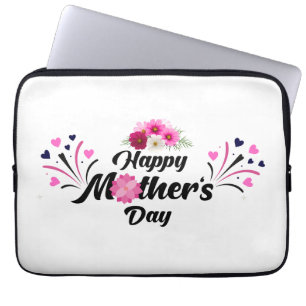 Gelukkige Moederdag uniek modern ontwerp voor cade Laptop Sleeve