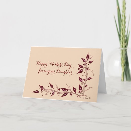Gelukkige Moederdag van de dochter Kaart (Voorkant)