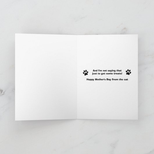 Gelukkige Moederdag Van De Kat Schattige Kitty Die Feestdagen Kaart (Binnen)
