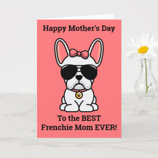 Gelukkige Moederdag van Dog White Frenchie Kaart