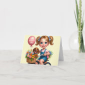 Gelukkige Moederdag Van Meisje Kaart (Voorkant)