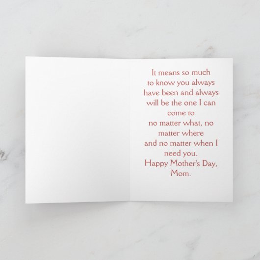 Gelukkige Moederdag van Son,  Silhouette Feestdagen Kaart (Binnen)