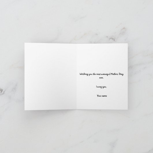 Gelukkige Moederdag van zoon Kaart (Binnen)