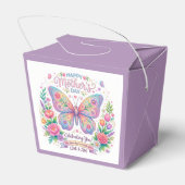 Gelukkige Moederdag Vlinder Bloemendesign Bedankdoosjes (Achterkant)