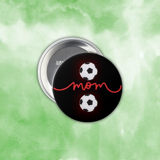 Gelukkige Moederdag Voetbal Mam | Ronde Button 7,6 Cm