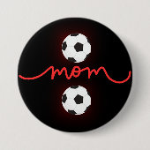 Gelukkige Moederdag Voetbal Mam | Ronde Button 7,6 Cm (Voorkant)