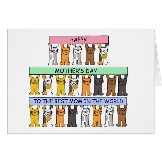 Gelukkige Moederdag voor Beste Mam in de wereld (Voorkant Horizontaal)
