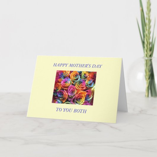Gelukkige Moederdag voor mijn twee moeders Kaart (Voorkant)