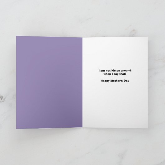 Gelukkige Moederdag voor moeder Schattigee kat in Feestdagen Kaart (Binnen)