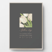 Gelukkige Moederdag w / Tulpen Fotoplaat (voorkant)