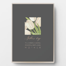 Gelukkige Moederdag w / Tulpen Fotoplaat