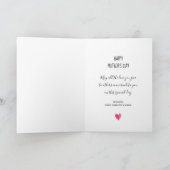 "Gelukkige Moederdag" Waterverf Bloem Hart Kaart (Binnen)