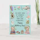Gelukkige Moederdag Waterverf bloementuinen Kaart (Voorkant)